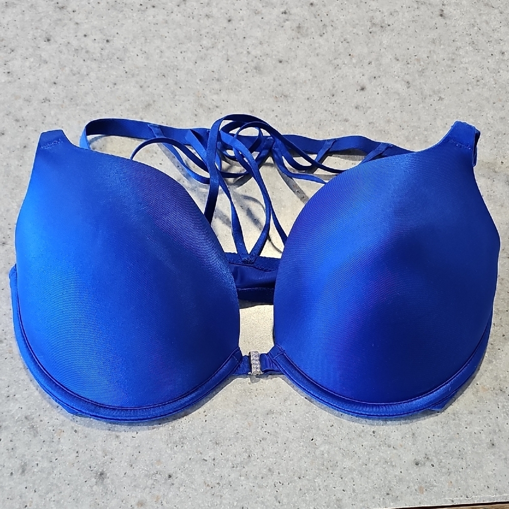 La SENZA Beyond Sexy 34D Royal Blue Strappy Push-Up Bra